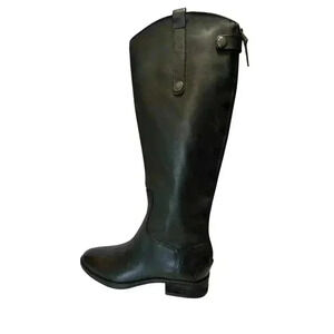 Sam Edelman Penny Boots Womens 6M Black Leather Tall Riding Equestrian Boho NIB